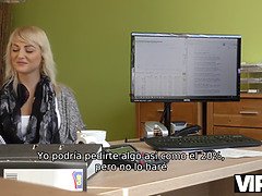 18, ブロンド, フェラチオ, ヨーロピアン, Hd, オフィス, 息子, ティーン