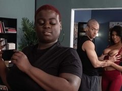 Zwart, Bruinharig, Lul, Pop, Reusachtig, Interraciaal, Geschoren, Tiener