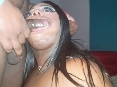 Belle grosse femme bgf, Noire, Noir ébène, Faciale