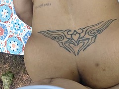Amateur, Anal, Negro, Ébano, Interracial, Al aire libre, Pov, Tetas