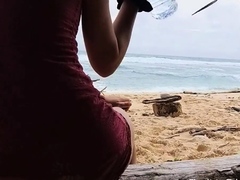 Leie, In den arsch, Strand, Lingerie, Höschen, Solo, Titten, Netzkamera