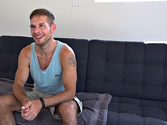 Enthousiasteling, Homo, Harig, Masturbatie, Alleen, Tatoeage