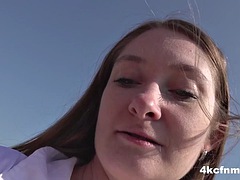 Tussi, Grosser schwanz, Blasen, Handjob, Masturbation, Im freien, Pov, Öffentlich