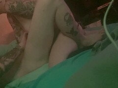 Amerikaans, Anaal, Kont naar mond, Masseren, Orgasme, Prostaat, Voorbinddildo, Tatoeage