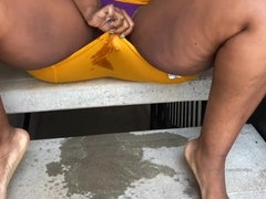 お尻, デカ尻, 黒人, 黒人, オナニー, 淫乱熟女, 垂れ乳, 一人