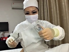 Любители, Азиатки, Фетиш, Перчатки, Ласковые ручки, Медсестра