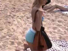 Strand, Blondine, Braunhaarige, Nackt, Öffentlich, Russisch