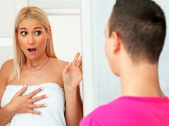 Grosser arsch, Grosser schwanz, Grosse titten, Blondine, Blasen, Schwanz, Hundestellung, Milf