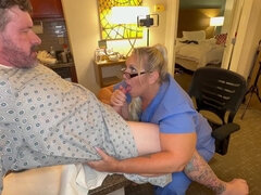 Ass, Big ass, Big tits, Blowjob, Cumshot, Fat, Nurse, Pussy