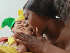 Ebony Mystique shagged by young Spanish dude
