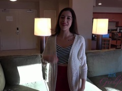 素人, 浴室, ドレス, 彼女, パンティ, ハメ撮り, ガリガリ, スカート