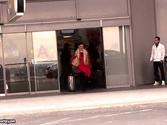 Granny Arrives At Airport, Young Guy Takes Her Home And Gets His Reward