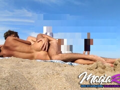 Beach, Brunette, Naked, Outdoor, Public, Pussy, Reality, Tits