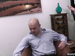 Clien licks and doggy-fucks her fat cunt