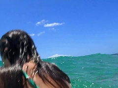 Amateur, Cul, Plage, Bikini, Blonde, Éjaculation interne, Petite amie, Fumer