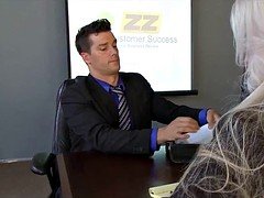 Blonde Slut in the Meeting Room