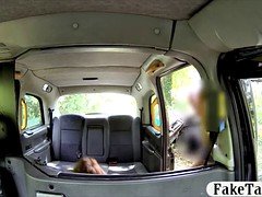 Sexy babe pounded by nasty fake driver in the woods