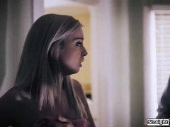 デカチン, フェラチオ, 兄弟, オマンコ, ラフ, 姉妹, ティーン, オッパイの