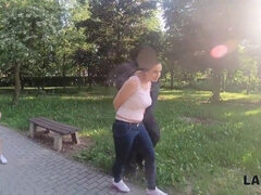 Sofia Lee gets her chubby body drilled in park after stealing wallets