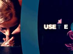 Tussi, Grosse titten, Blasen, Braunhaarige, Spermaladung, Schwanz, Handjob, Titten