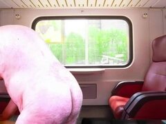 Hot Colombian MILF Rides Big Cock on Train - Public Outdoor Sex & Loud Moaning