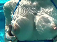 素人, お尻, デカ尻, デカパイ, ブロンド, ハードコア, オッパイの, 水中