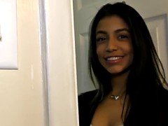 Stockinged latina realtor squirts during sex