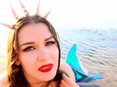 Leie, Strand, Braunhaarige, Im freien, Erotischer film, Solo