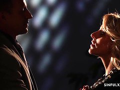 デカパイ, フェラチオ, なめる, 淫乱熟女, オマンコ, ストッキング