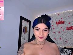 Tetas grandes, Latina, Aceite, Solo, Tetas, Camara web