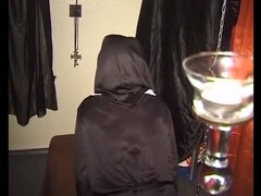 Amateur, Bondage, Face assise, Femme dominatrice, Allemand, Léchez, Chatte, Fessée