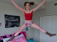 お尻, ベッドルーム, フェラチオ, バック, 手コキする, キス, ティーン, オッパイの