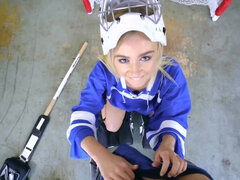 Incroyable, Blonde, Sucer une bite, Faciale, Pov, Adolescente