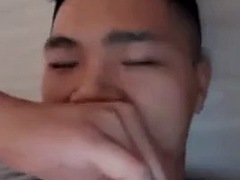 Handsome Chinese bodybuilder with big cock