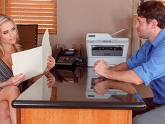 素人, ブロンド, フェラチオ, 巨乳な, チン, オフィス, 秘密の, ティーン