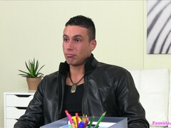 Leie, Arsch, Lecken, Milf, Büro, Muschi