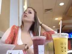 Beautiful Teen Horny At McDonald's