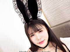 Sexy bunny Kei Muto came to suck dick today