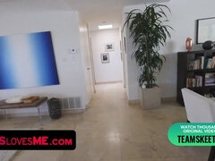 Gros cul, Blonde, Attrapée, Seins naturels, Pov, Mamelons bombés, Chatte, Tabou