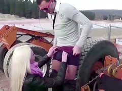 Sucer une bite, Faciale, Allemand, De plein air, Public, Adolescente