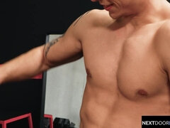 Mamada, Garganta profunda, Gay, Gimnasio, Pajear