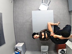 LAW4k. guys in uniform fuck thin chick in slutty fishnet outfit