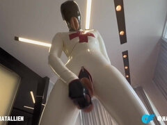 Sucer une bite, Bondage, Femme dominatrice, Partouze, Latex, Pov, Rugueux, Caoutchouc