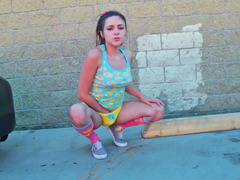 Amateur, Coche, Polla, Natural, Público, Afeitado, Adolescente