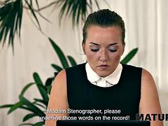 MATURE4K. Old Elle with huge tits fucked her gardener in doggy and ended up in court
