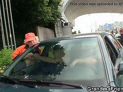 祖父, 熟年, 3p男男女, 母, アウトドア, 公共, 現実, 三人