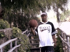 Black guy gets fucked deep and hard in his mouth and butt hole with white guy's big dick