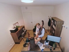 Arina Shy sucks firm cock and gets boned in the office