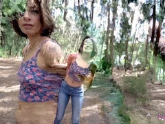 Amateur, Mamada, Tetona, Pezones, Orgasmo, Al aire libre, Pov, Tetas