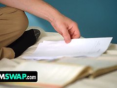 デカパイ, フェラチオ, フォアサム, 母, オマンコ, 義母, 禁句, 三人